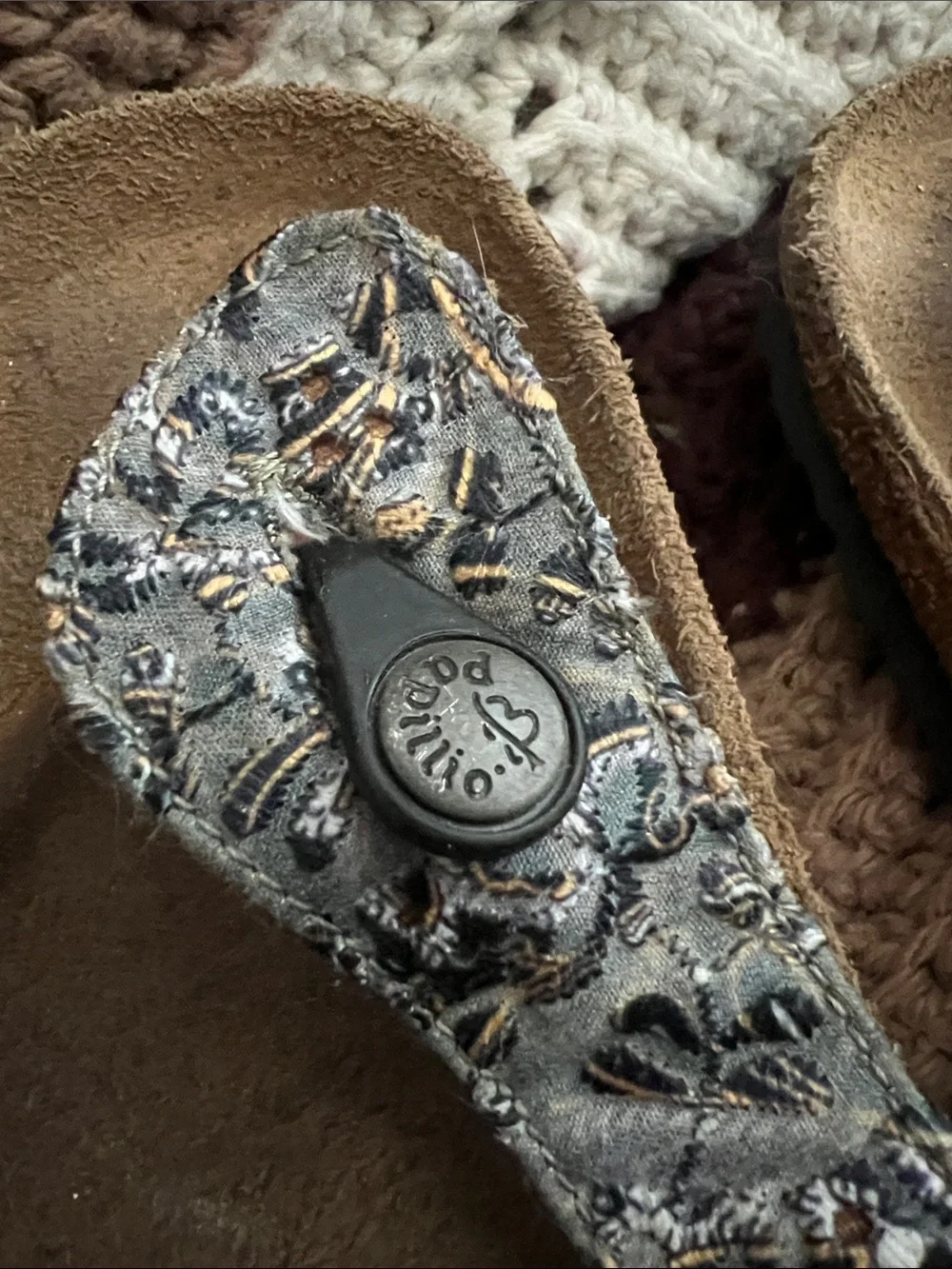 Papillo Gizeh Women's Brown Paisley Thong Sandals